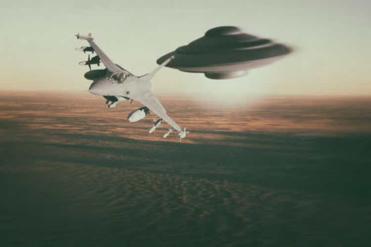 F16 fighter fighter and UFO