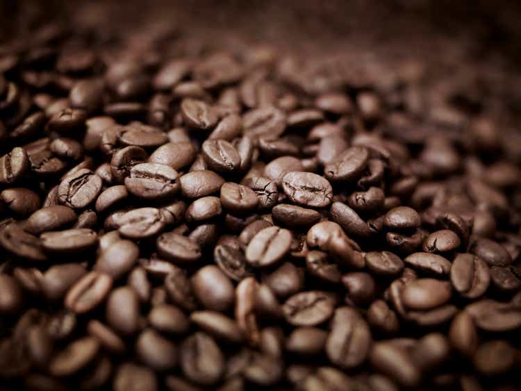 Close up of coffee beans