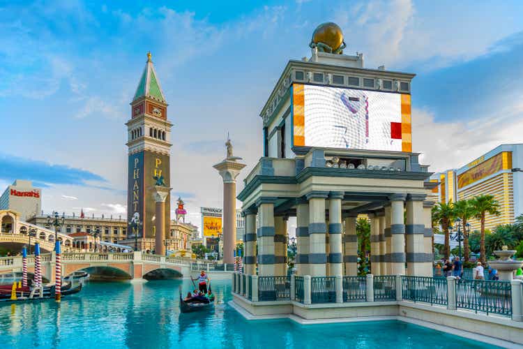 The Venetian Resort Hotel and Casino opened on May 3, 1999 with flutter of white doves, sounding trumpets, singing gondoliers and actress Sophia Loren