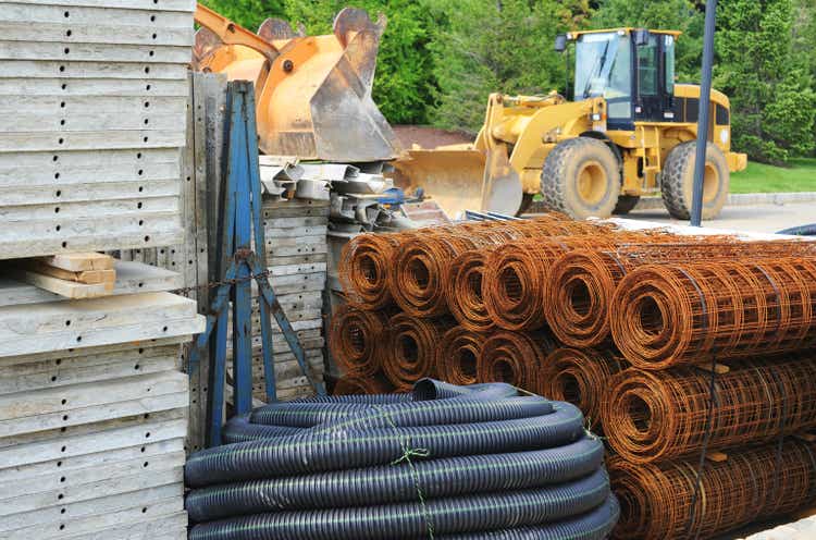 Supplies at a construction site