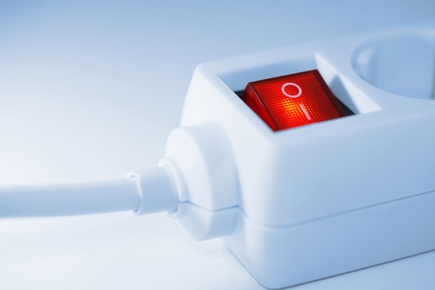 Red lighting outlet switch