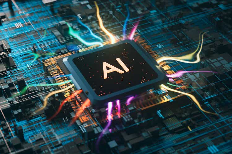 Generative artificial intelligence CPU that emits colored light and renders 3D