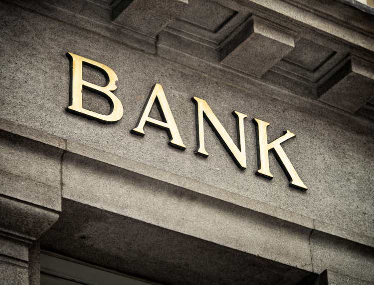 Old Fashioned Bank Sign