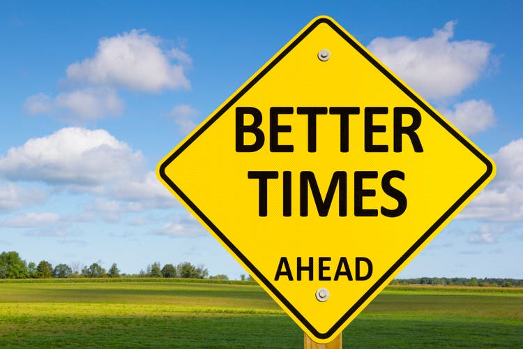 Better Times Ahead Road Sign