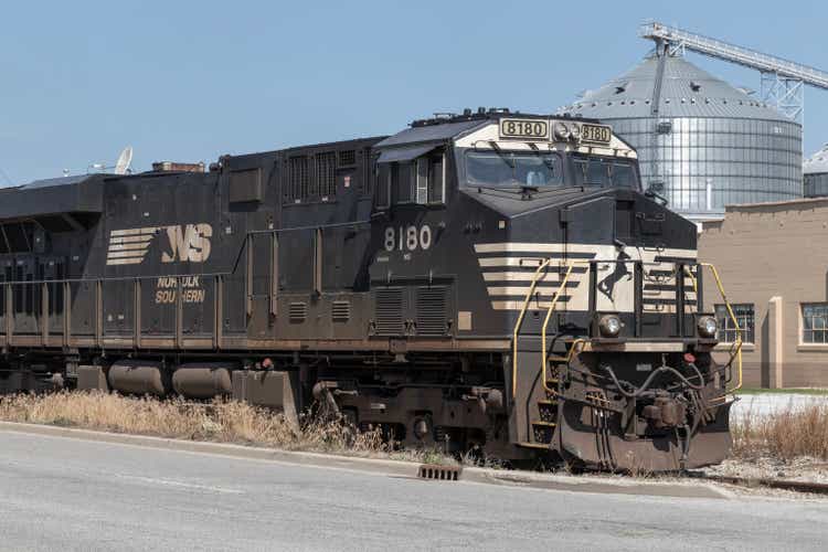 Norfolk Southern Railway Engine Train. NS is a Class I railroad in the US and is listed as NSC.