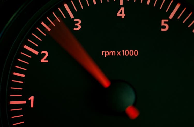 Rising Revs on Car Dashboard