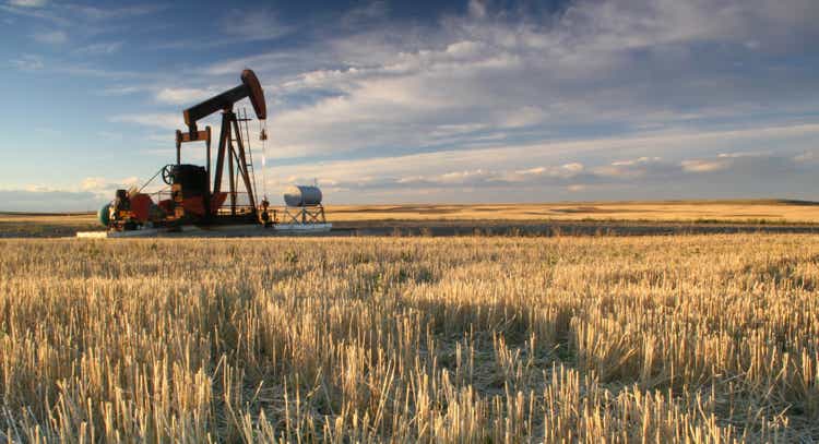 Prairie Pumpjack in Alberta Oil Industry