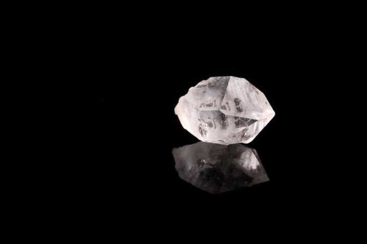 Large Rough Diamond Stone Isolated White Background Stock Photo by