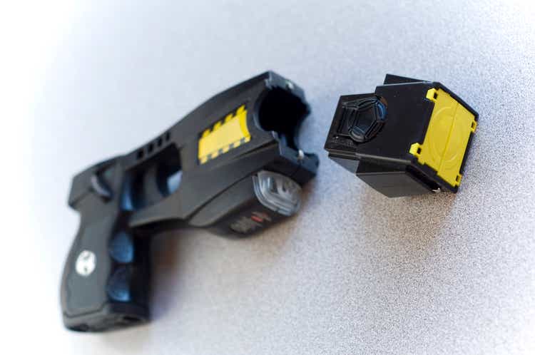 Black Taser with part unattached