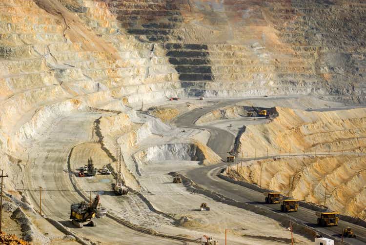 Large dumptruck in utah copper mine