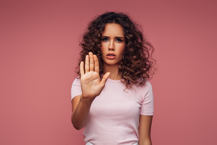 Beautiful emotional woman