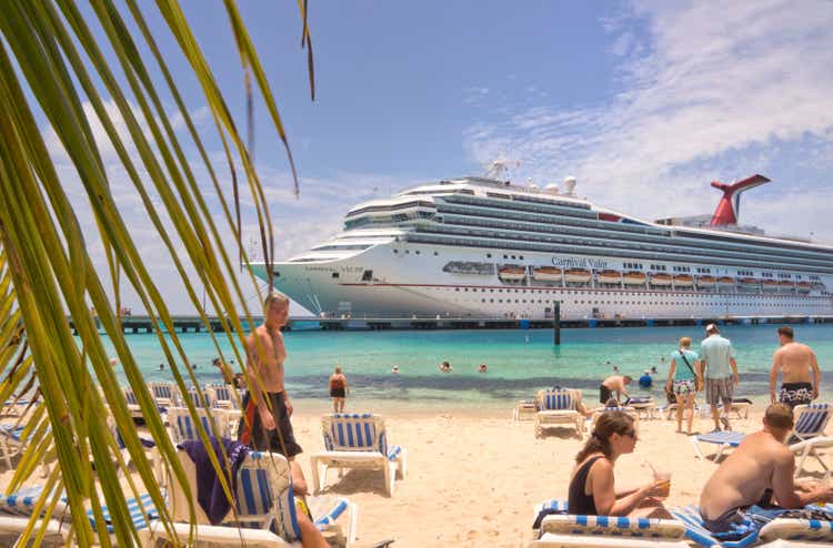 Carnival Valor Cruise Ship passengers enjoying the beach