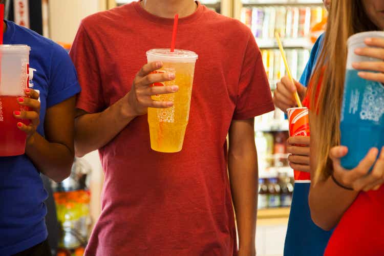 Friends drinking soda