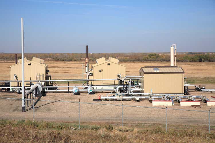 Exterior Of Oil And Gas Industry Compressosr Station