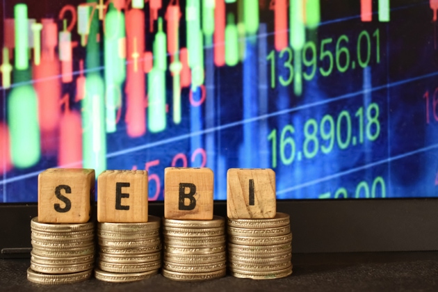 A closeup selective focus picture of a letters of SEBI