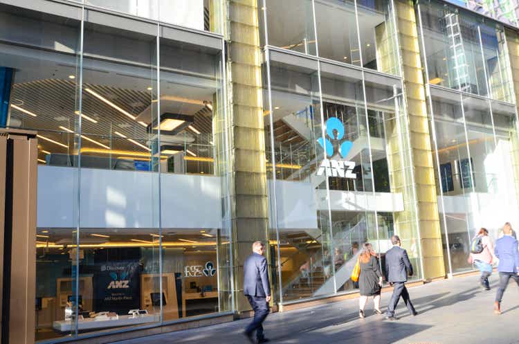 Australia and new zealand anz bank at Martin Place branch in center of Sydney.