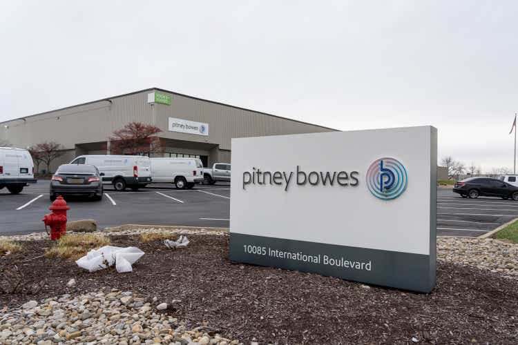 Pitney Bowes facility on International Boulevard in Cincinnati, Ohio, USA