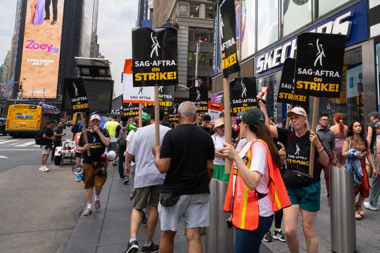 A SAG AFTRA Demonstration in New York