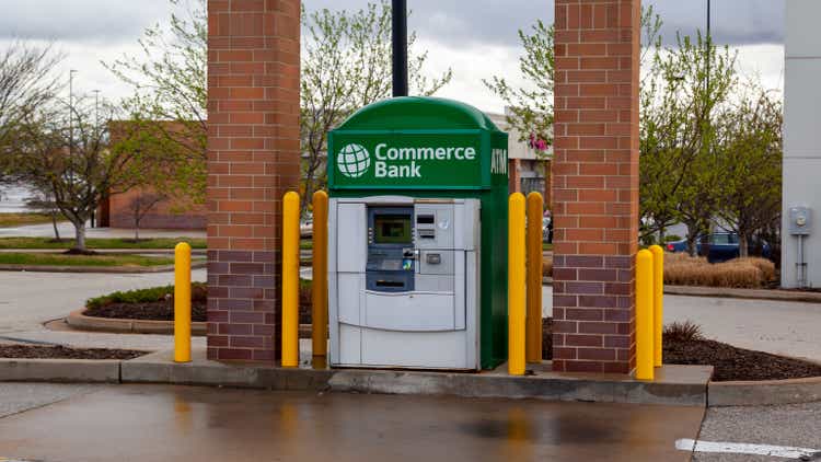 A Commerce Bank ATM is seen in St. Louis, Missouri, United States