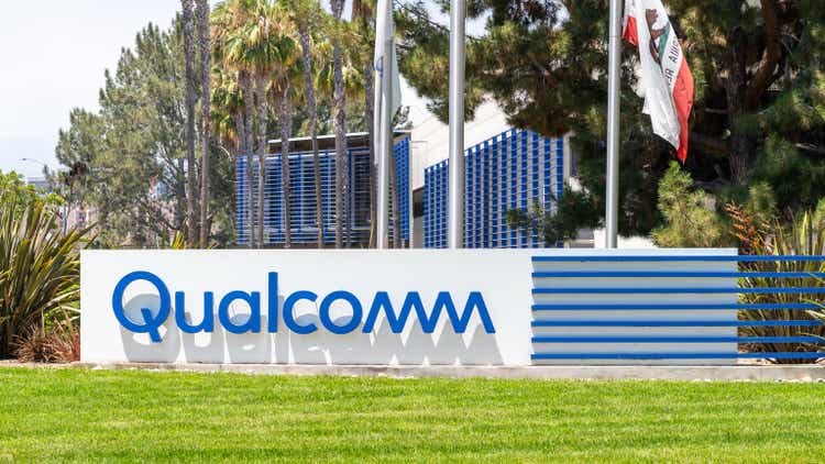 Qualcomm headquarters in San Diego, California, USA.