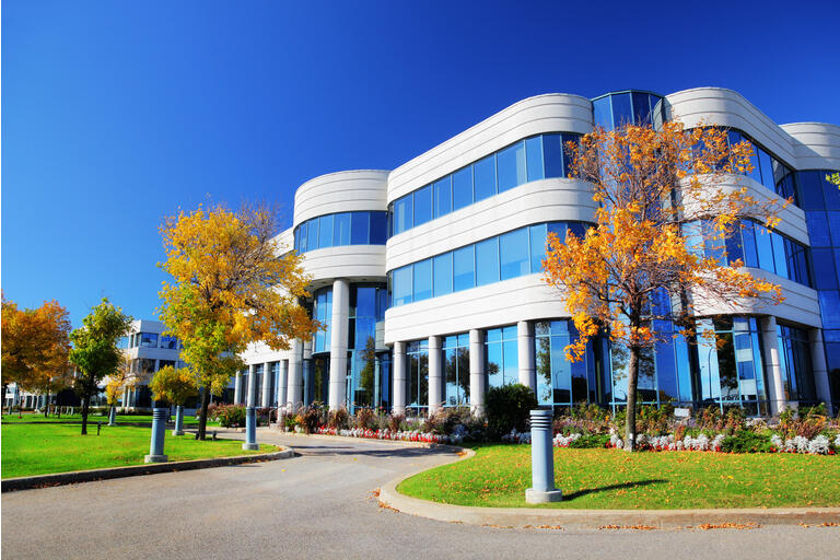 Colorful Corporate Building at Fall