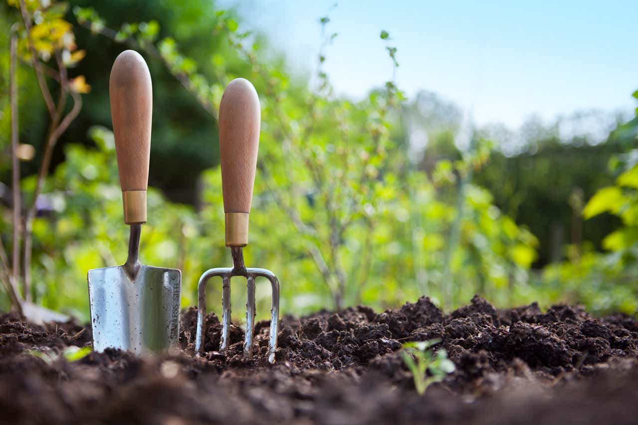 Gardens hands. Сад и огород. Огород ранней весной. Работа в огороде.