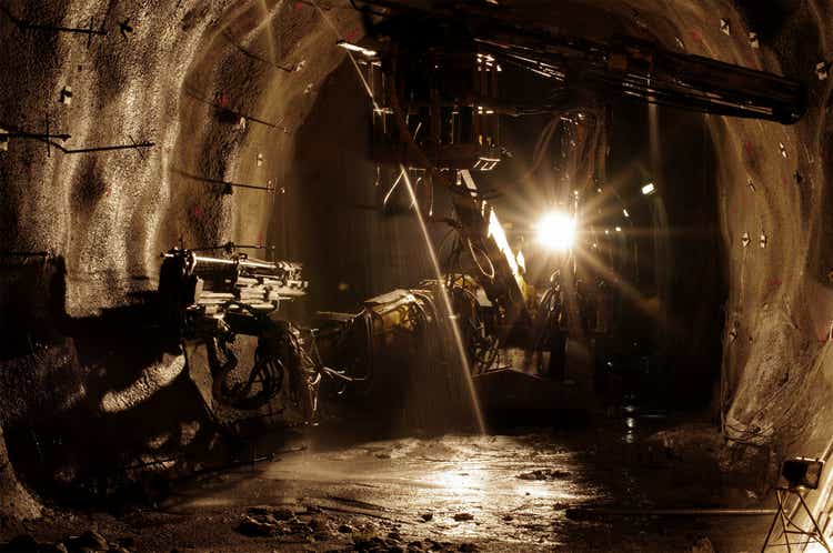 Underground mining site