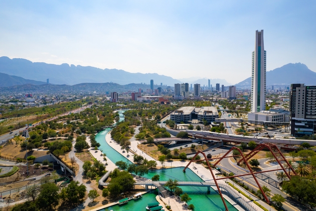 Amazing View of Fundadora Park in Monterrey, Mexico.