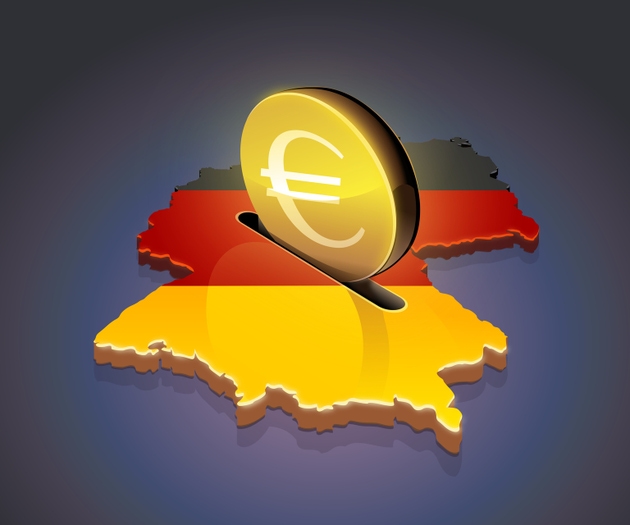 Invest in Germany in euros (dark background)