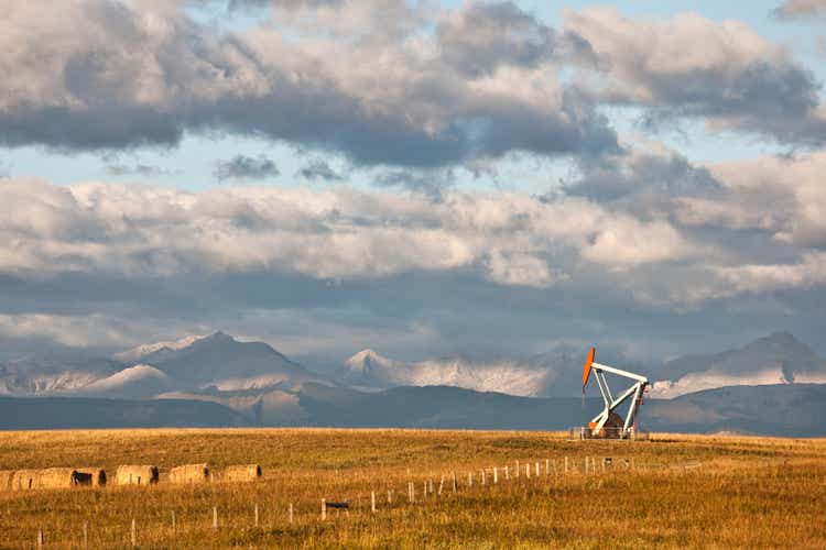 Oil Rig in Alberta in Fall