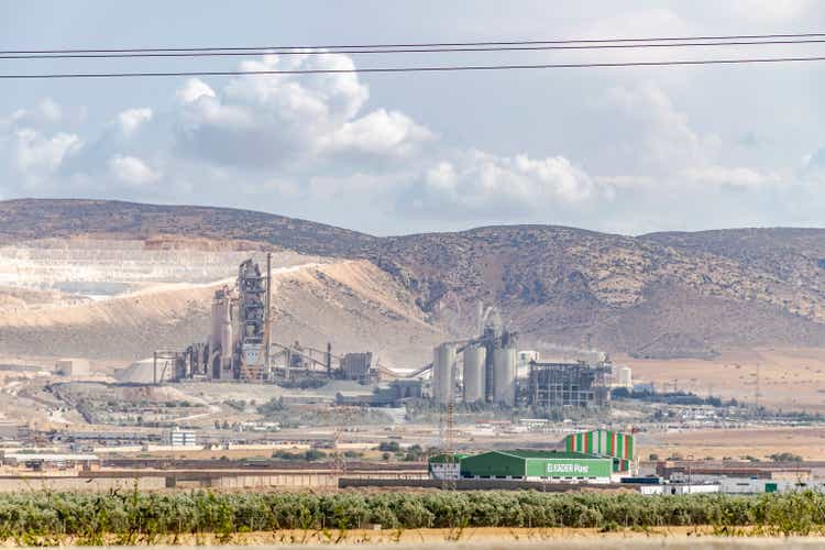 El Kader Plast factory and Lafarge-Holcim cement plant afar.