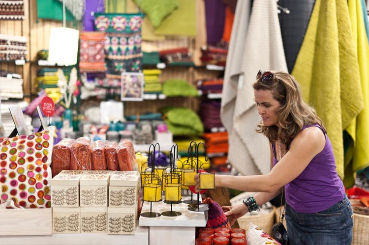 Woman buying a gift
