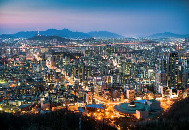 Seoul Cityscape At Dusk