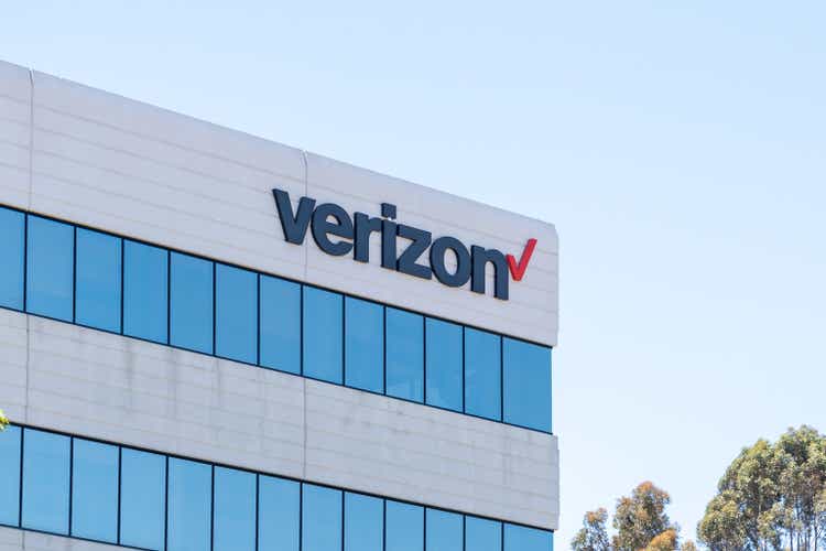 Verizon office building in San Diego, CA, USA.