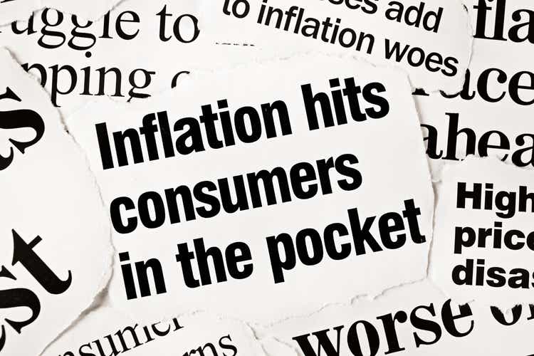 Newspaper headlines all concerned with inflation