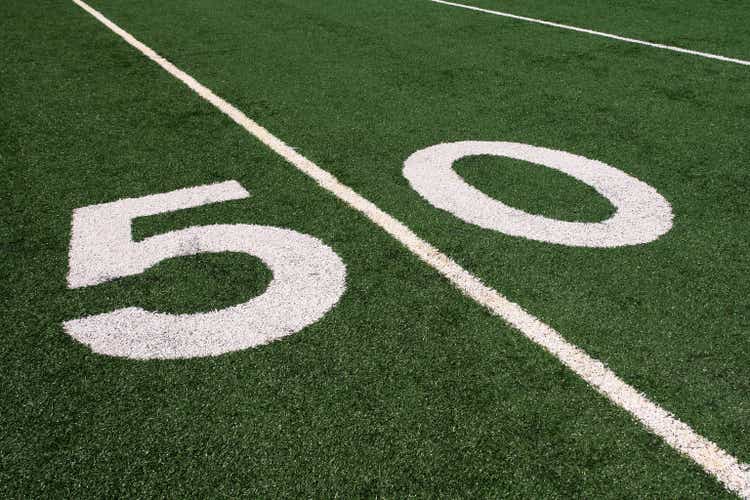 Football 50 yard line