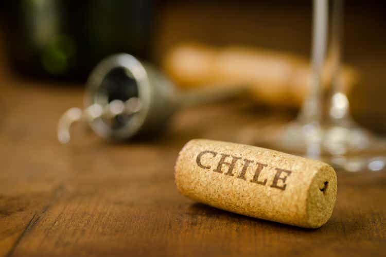 Chile corcho de vino Horizontal