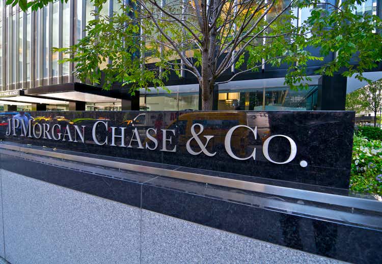 JP Morgan Chase & Co. Headquarters sign, Park Ave, NYC