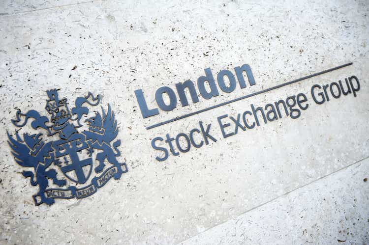 London Stock Exchange Sign White Stone Wall