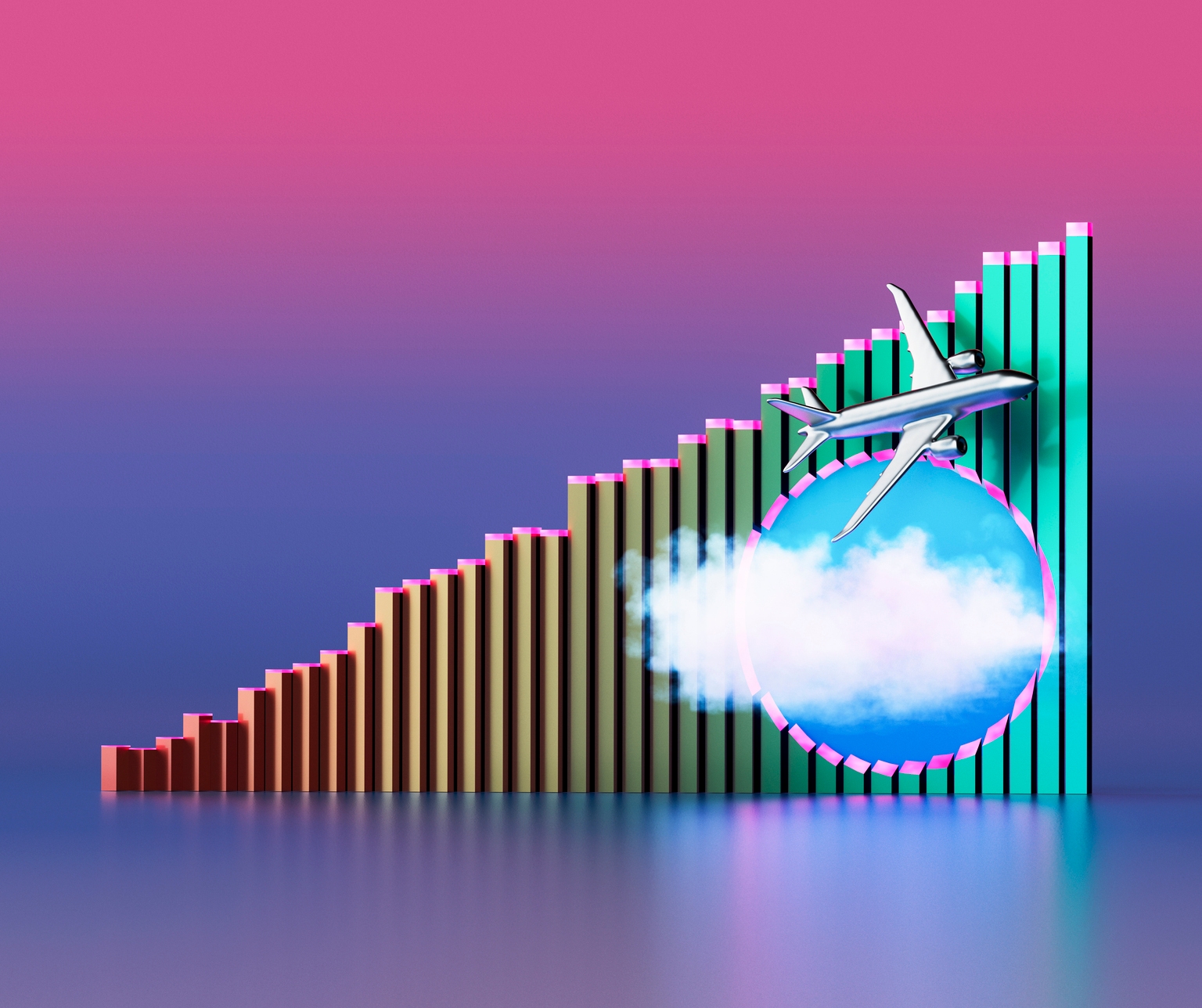 Aeroplane with graph