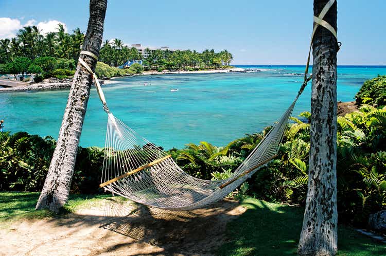 Hawaii resort hotel beach side Pacific ocean front hammock