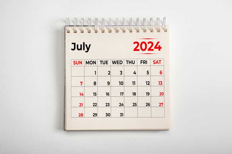 July 2024. Reminders, business planning, appointments, meetings and events