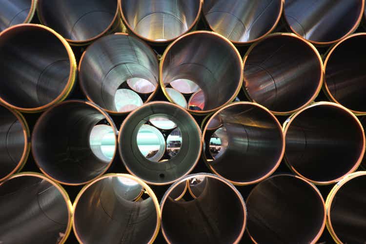 Stacked Steel Pipe Abstract
