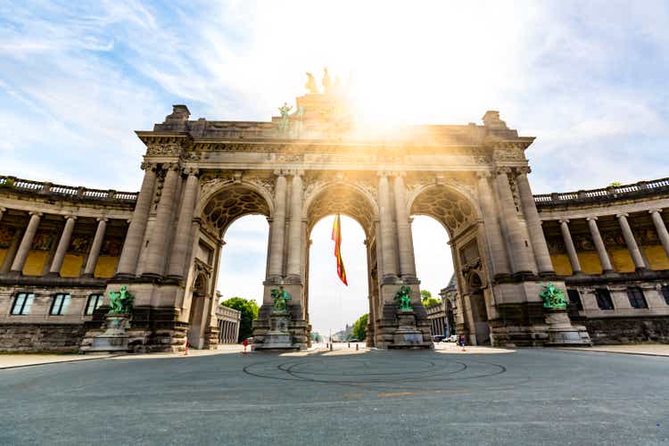 Triumphal Arch Cinquantenaire Parc Brussels