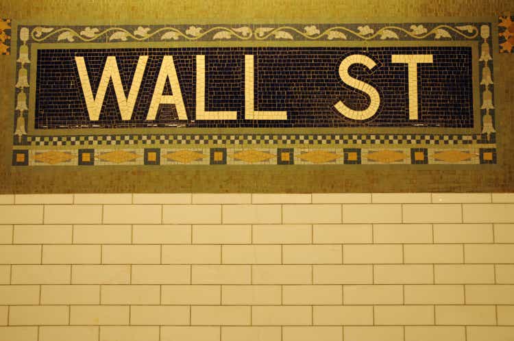 Wall St Sign NYC Subway