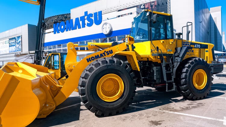 New yellow powerful front loader Komatsu WA470.