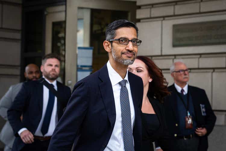 Google CEO Sundar Pichai Testifies In Company"s Antitrust Trial In D.C.