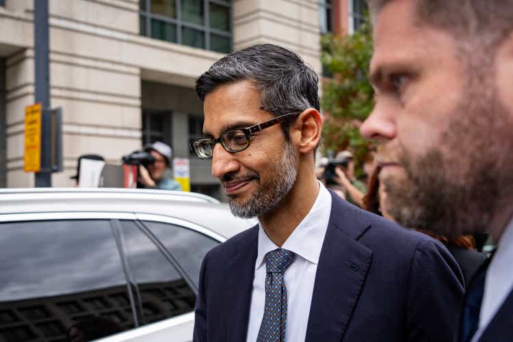 Google CEO Sundar Pichai Testifies In Company"s Antitrust Trial In D.C.