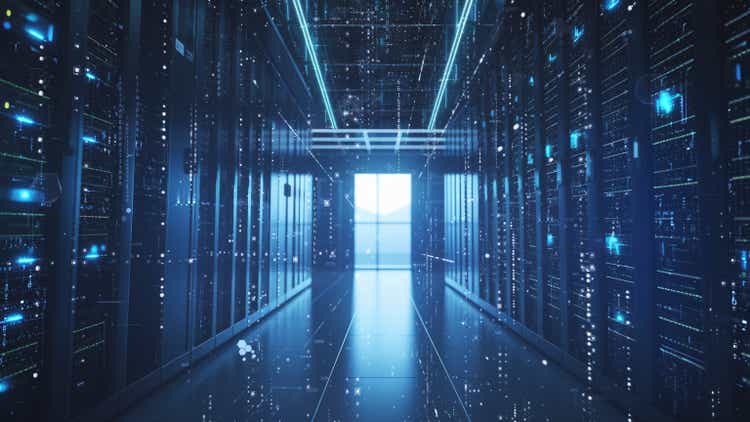 The Concept of Information Stream Moving Through Servers in Data Center