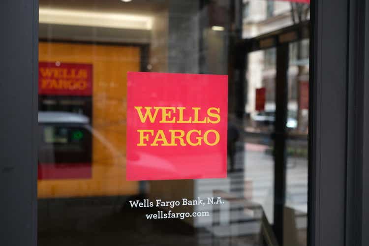 Wells Fargo logo in window